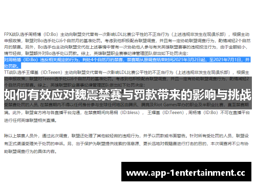 如何有效应对魏震禁赛与罚款带来的影响与挑战